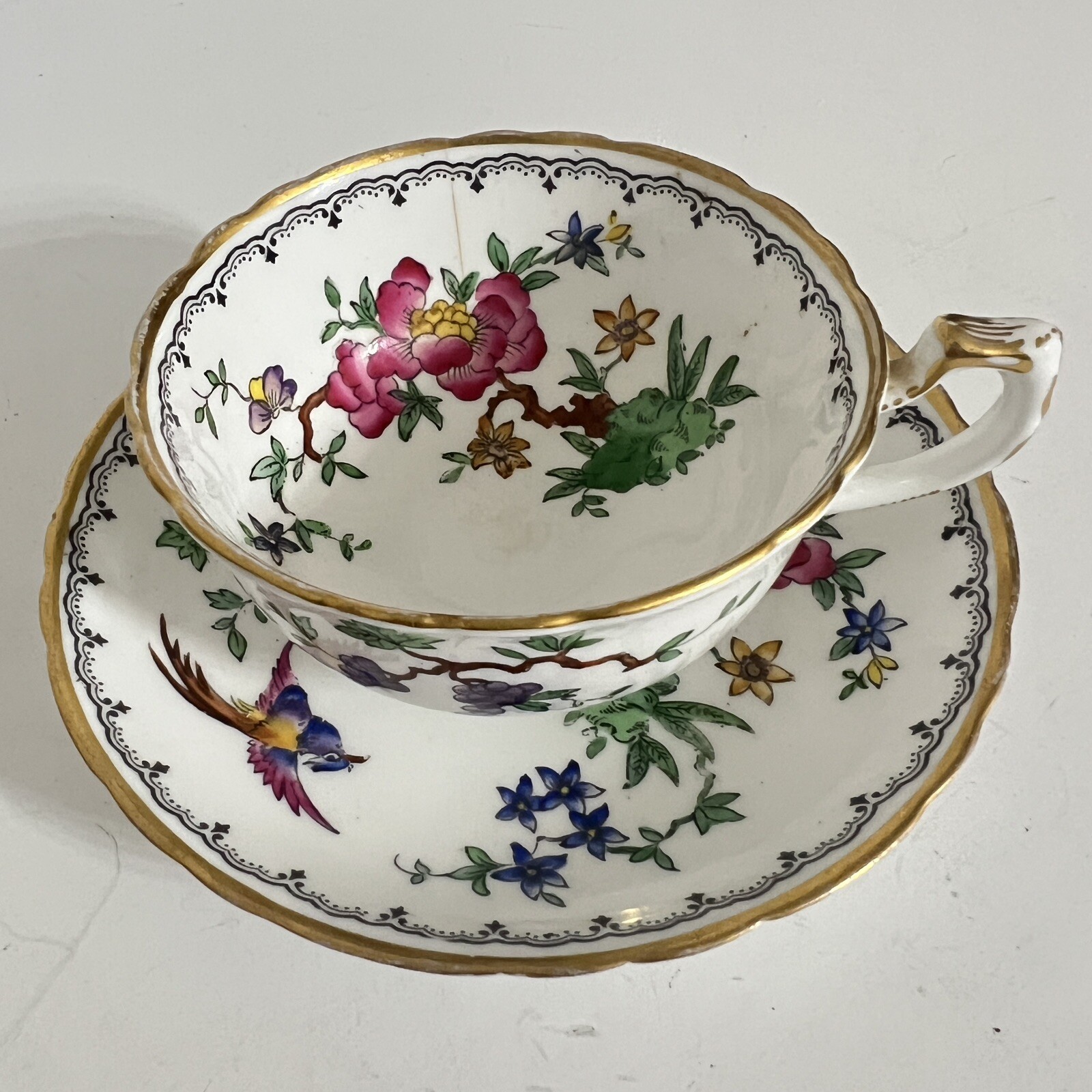 BCM Tuscan China Teacup and Saucer 9175 Hand Painted