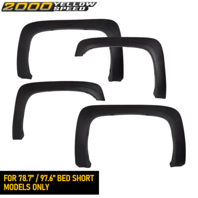 4PC FACTORY STYLE FENDER FLARES FIT FOR 07-13 CHEVY SILVERADO 1500/2500HD/3500HD