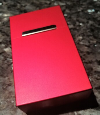 Alu Zigaretten Box Dose Etui Case im edlen Rot Design Top Qualität 0035 NEU