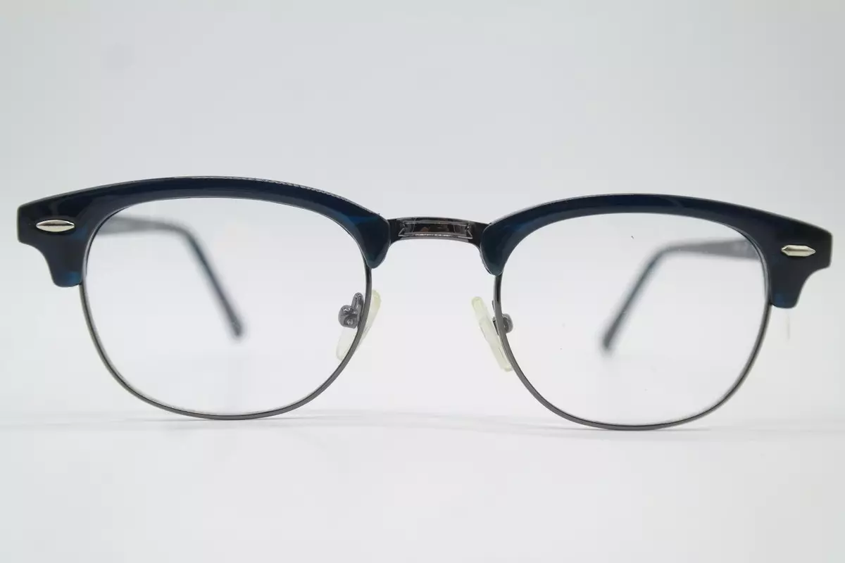 Lunettes OPAL OWMI029 Bleu Argent Ovale Monture Lunettes Neuf eBay