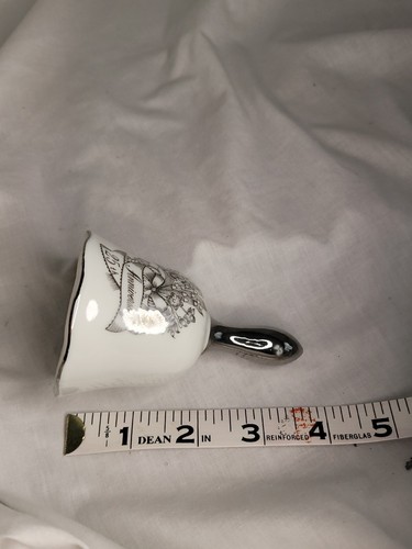 Lot 3 25th Anniversary Candy Dish, Vase And Bell SET Silver Trim - Picture 11 of 21