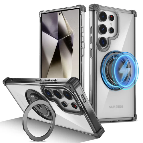 For Samsung S24 Ultra S23 S22Plus Note20 Magsafe Magnetic Rotate Ring Stand Case - Picture 2 of 23