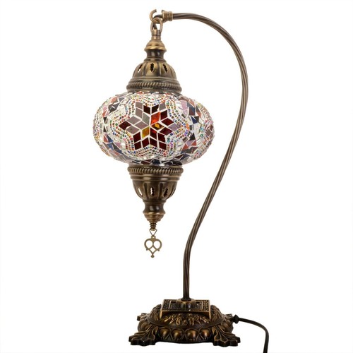 Türkisch Marokkanisch Bunte Mosaik Lampe Licht Tiffany Glas Schreibtisch Tisch KOSTENLOSE Glühbirne - Bild 50 von 76