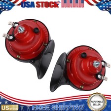 12v 300db Super Loud Train Snail Horn Waterproof For Motorcycle Truck Boat 2pcs