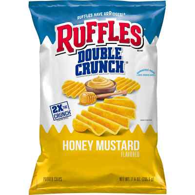 Ruffles Double Crunch, Honey Mustard Flavored Potato Chips, 7.25 oz