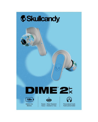 Skullcandy Dime 2 True Wireless Bluetooth In-Ear Kopfhörer Ladecase blau/grau