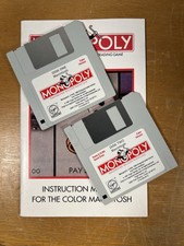 VINTAGE MONOPOLY Computer Game 1991 Virgin Games Macintosh Mac Color 1st Edition
