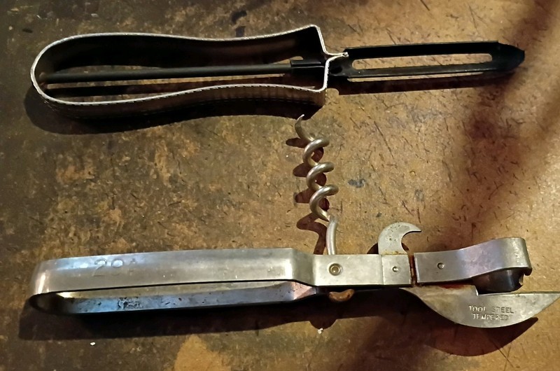 Vintage EKCO Vegetable Potato Peeler + Vintage 29 cent Can Opener USA