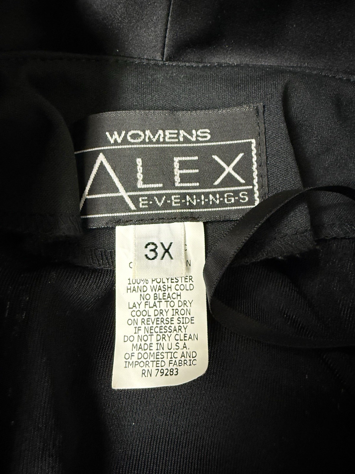 Vintage 90s Alex Evenings Blouse Women’s 3X Paisley Black Silver Top Rare image 2
