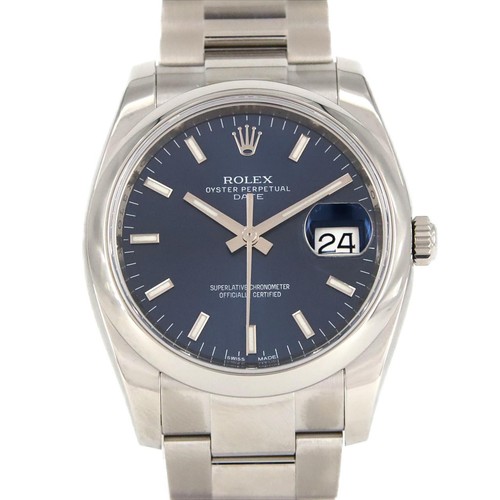 Authentic Rolex Oyster Perpetual Date 115200 Stainless Steel Mechanical Auto...