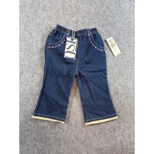 Vintage Y2K OshKosh B'gosh Relaxed Fit Workshop Jeans Toddler Girls 12M Blue NWT