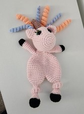 HAND CROCHETED AMIGURUMI LOVABLE UNICORN SNUGGLER