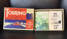 TOURING Automobile Card Game Parker Brothers GREEN Card Back Vintage 1947 MCM