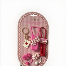 Prime Chef 5pc Key Chain Charm Set Keyring St...