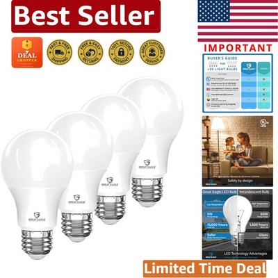 Great Eagle A19 LED Light Bulbs - 60W Equivalent, 2700K Warm White, 800 Lumens