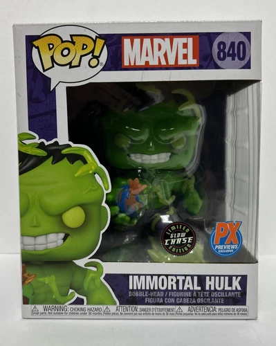 Marvel IMMORTAL HULK 6" Pop! Figure #840 PX Preview Exclusive Glow Chase Edition