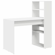 Desk with Shelf with Storage Engineered Wood Study Modern Writing Home  vidaXL