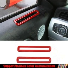 For Ford Mustang 2015-2023 Bright Red Interior Door Air Outlet Vent Frame Trim