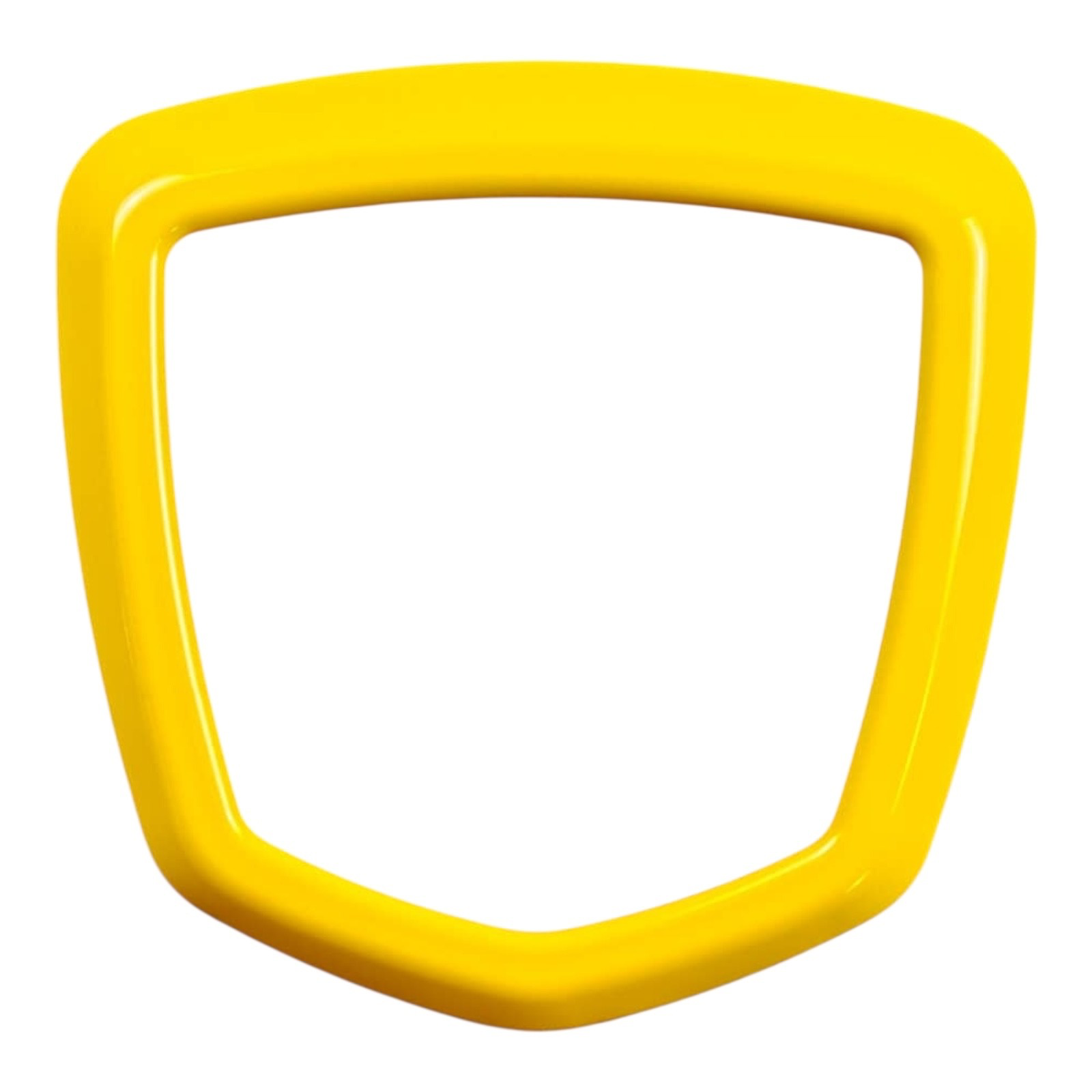 Fits Abarth Gloss Yellow Rear Badge Cover Frame 500 595 695 HQ UK STOCK NEW