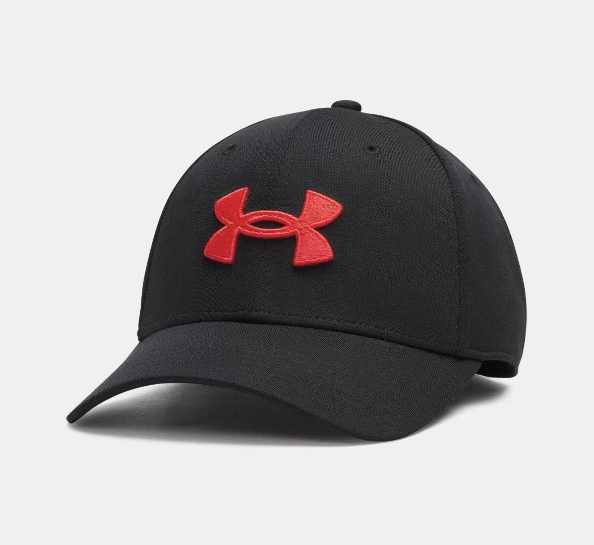 UNDER ARMOUR Blitzing Low Men’s Stretch Fit Cap Black/Red L/XL 1376700-005 NEW