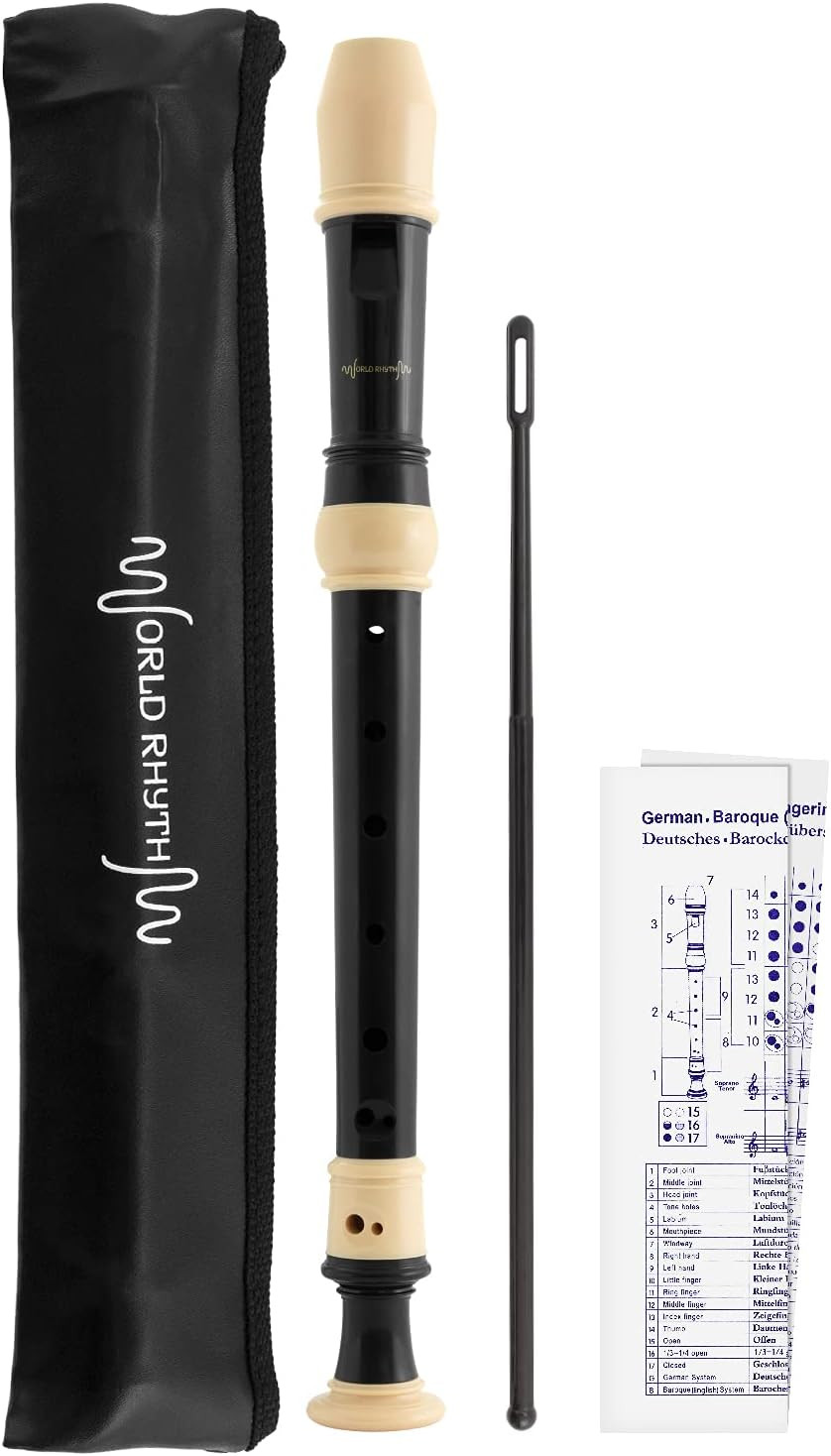 WR-805 Descant School Recorder with Bag, Cleaning Rod and Fingering Chart - Sopr