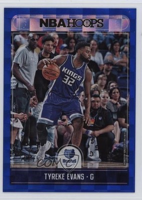 2017-18 Panini NBA Hoops Blue Checkerboard 56/75 Tyreke Evans #95 14dq