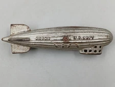 Antique Cast Iron AC Williams US Navy -- Akron Zeppelin Blimp Bank