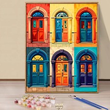 YALKIN Door Paint by Numbers for Adults Beginner without Frame 16x20in