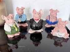 Vintage Natwest Piggy Banks Full Set Of 5 All By Wade With Original Stoppers