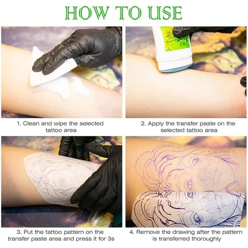 proamate Tattoo Transfer Cream Gel 1PCS Stencil image 5