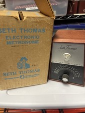 SETH THOMAS ELECTRONIC METRONOME MAHOGANY No 1110 NEW OLD STOCK