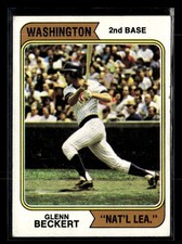 1974 Topps Glenn Beckert #241 Washington Variation San Diego Padres VGEX VC1104