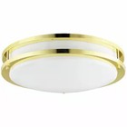 36W LED Ceiling Light Flush Mount Round Brass Finish 120V Modern Fixture New
