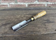Vintage 1 1/8” Marples Wood Gouge Chisel Carpenters Woodworking Old Tool