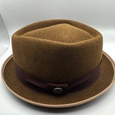 Goorin Bros Slick Carter Wool Felt Pork Pie Hat Brown Size XL