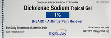 Exelan Arthritis Pain Diclofenac topical Gel 1 100grams 3.53 oz Exp 2028