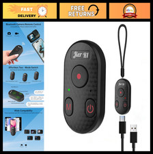 Bluetooth Camera Remote Shutter for iPhone GoPro - 65ft Range, Type-C Charging