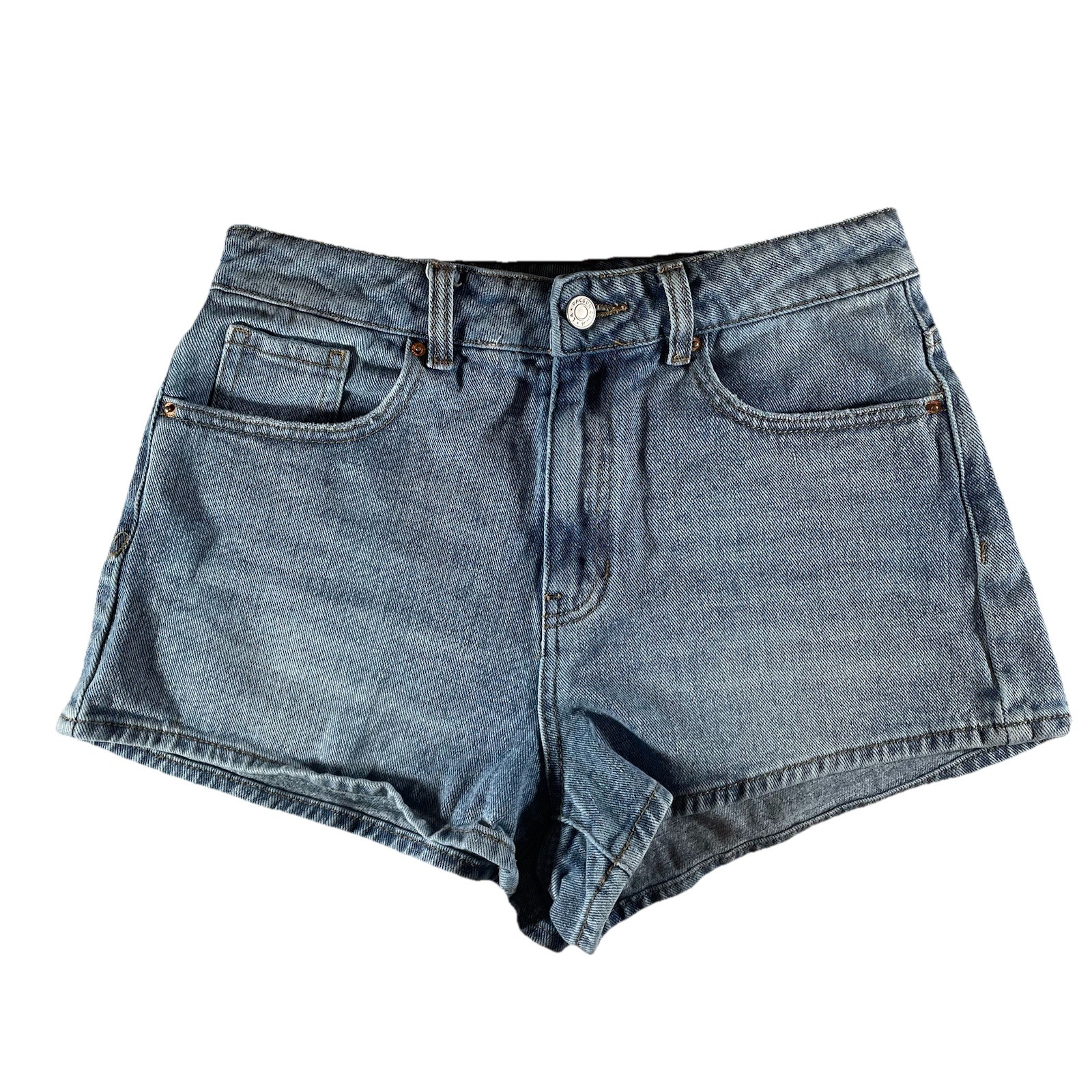 PacSun High Rise Mom Jean Shorts Light Wash Denim Size 27