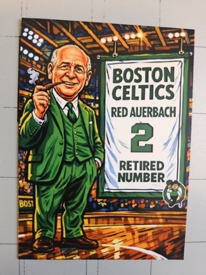 Boston Celtics Custom Caricature Retired Number Series - Red Auerbach