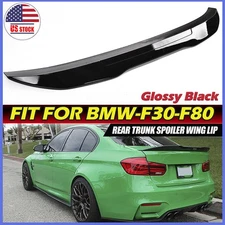 PSM Style For BMW F30 F80 335i 328i Gloss Black Rear Trunk Spoiler Wing Lip