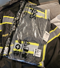 3SS Spirit Hi-Vis Reflective Safety Work Jacket L/XL Black Gray Yellow SAL6768K