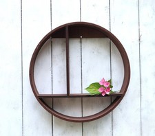 Wand Regal rund Holz Wandregal Wohndeko Hängeregal modern Hänger Aufbewahrung