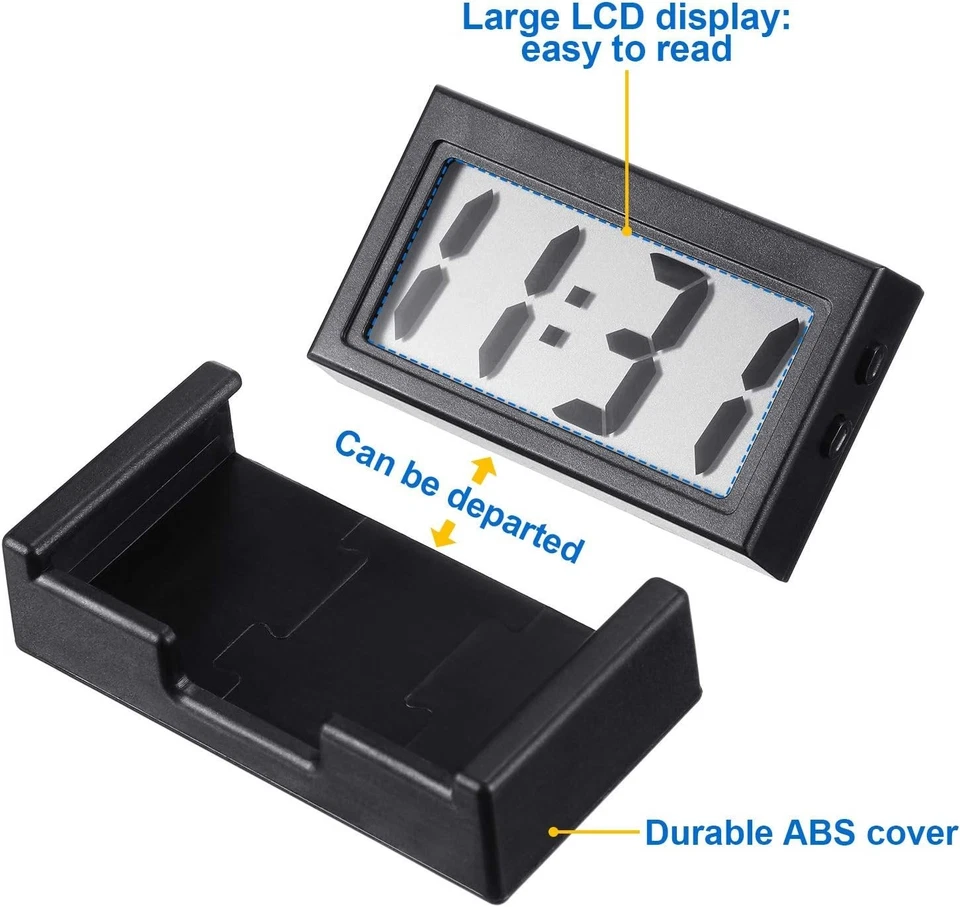 6 Pieces Mini Digital Clock Small Digital Clock Stick on Battery Operated Sel... - Image 4 of 4