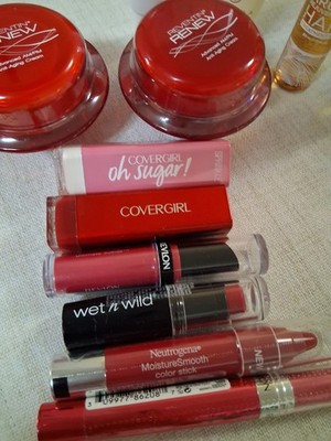Bundle 6 Lipsticks,2 RENEW Cream,orlando Pita Hair oil, Tatcha etc