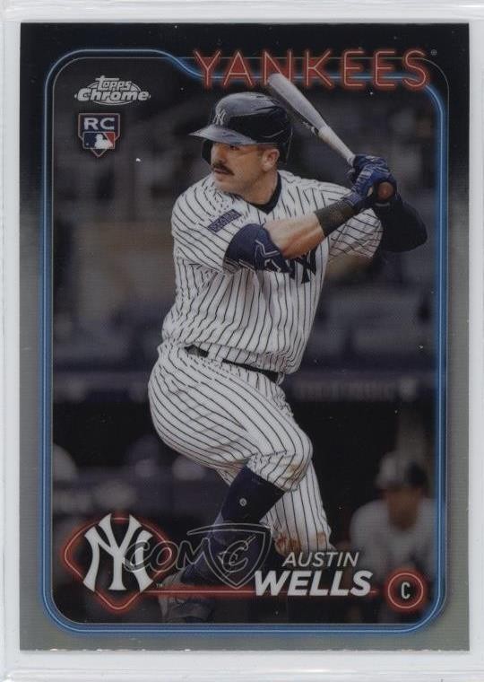 2024 Topps Chrome Refractor Austin Wells #281 Rookie RC 6e0