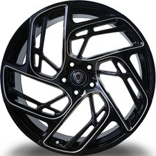 4 Wheels 20 M1002 20x10.5 5x114.3 Black Milled 38et 73.1cb 100220105511438bmd