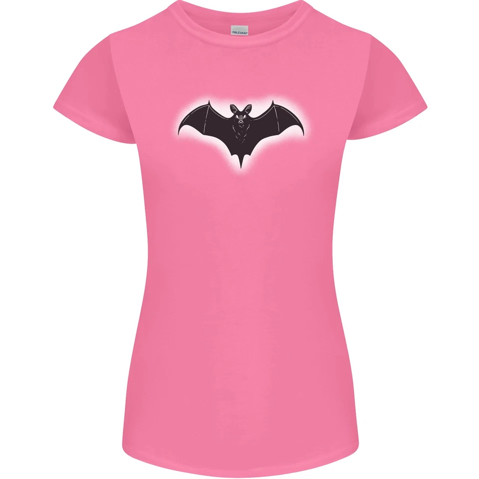 A Brillant Chauve-Souris Vampires Halloween Femmes Petite Coupe T-Shirt - Photo 4/4