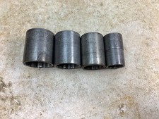 Vintage Snap on 4 Pcs. 1/2 Dr Sockets 12 Pt 1928-29 STRAIGHT SIDE PAT APPLD FOR