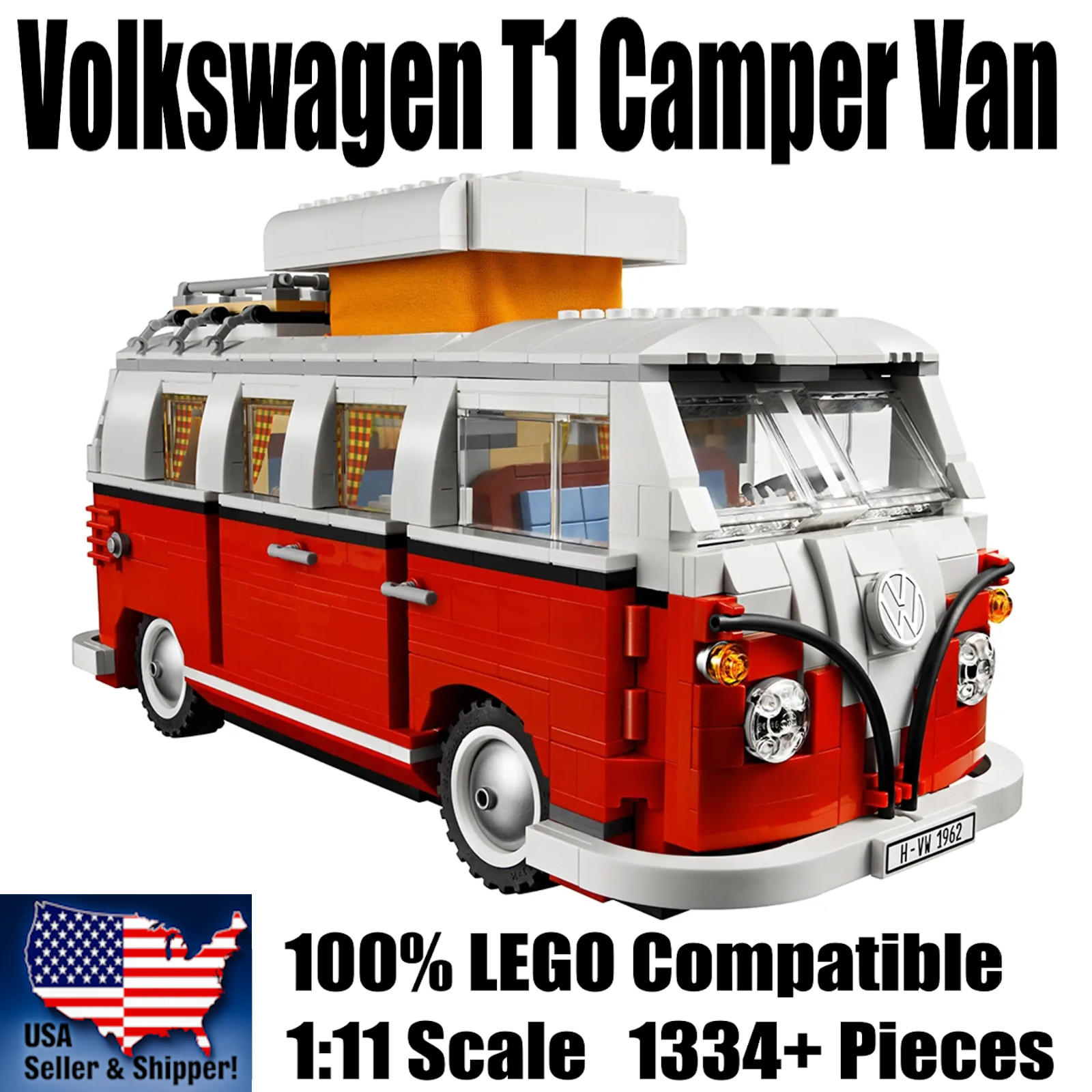 ICONS L-like *** Volkswagen T1 Camper Van *** Comp: 10220, NEW IN BOX, 1334+ Pcs