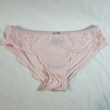 Victoria's Secret Hiphugger Medium Pink Lace Soft Silky Satin